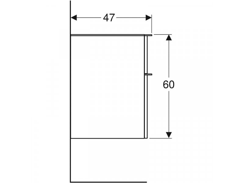 Купить Тумба Geberit Smyle Square 500.357.JK.1, 45 см, цвет лава