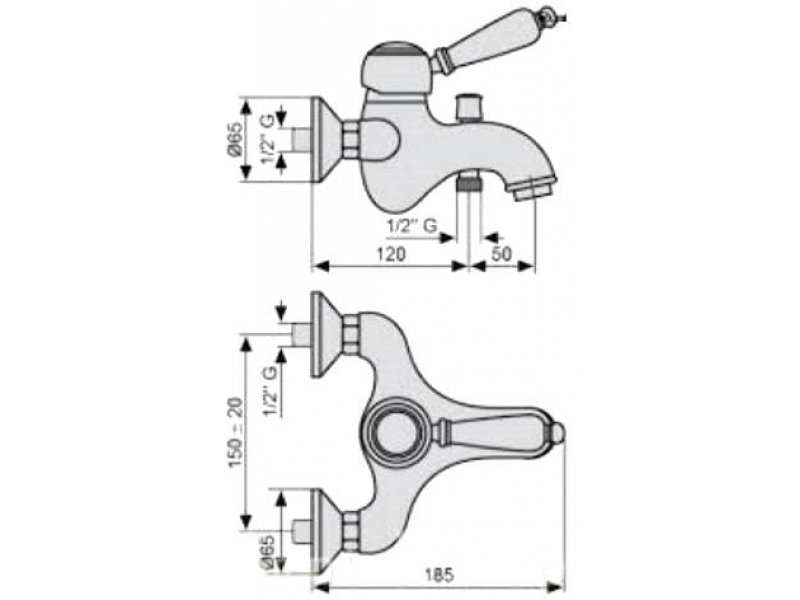 Купить Смеситель для ванны Emmevi Laguna 40061OR, золото