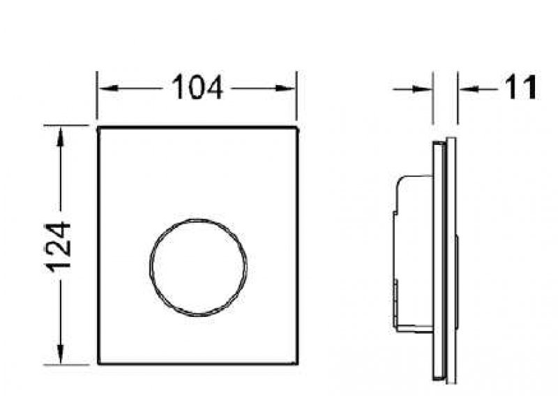 Купить Панель TECE Loop Urinal 9 242 661, белое стекло, клавиша нержавеющая сталь с покрытием против отпечатков пальцев