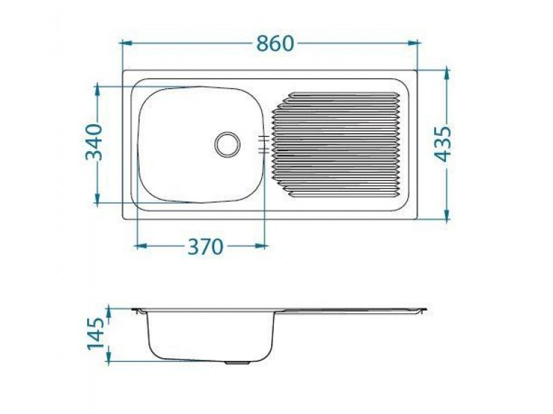 Купить Мойка кухонная Alveus BASIC 60 SAT-60 860 x 435 1008843