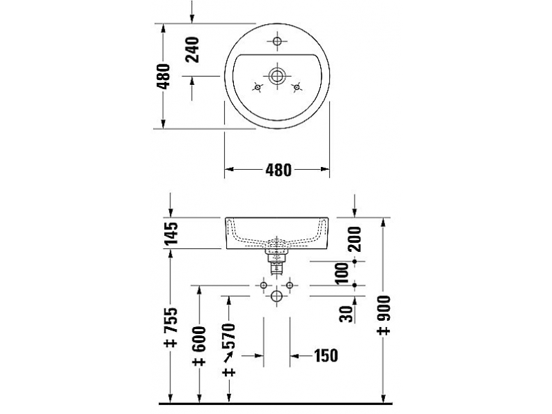 Купить Раковина Duravit Starck 1 044648 00 00