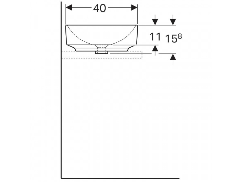 Купить Раковина Geberit Variform 55 x 40 см, накладная, без перелива, 500.771.01.2