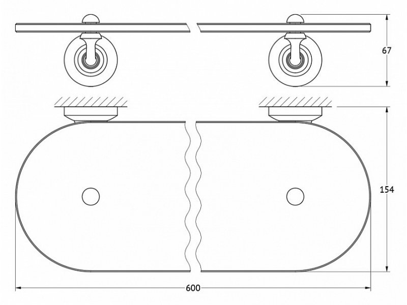 Купить Полка с держателями 3SC Stilmar STI 015 60 см, хром