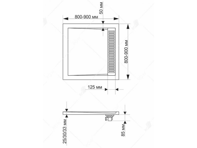 Купить Душевой поддон RGW STM-W квадратный 90х90 см, 14202099-01
