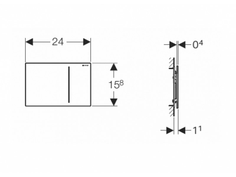 Купить Клавиша Geberit Sigma Type 70 115.620.SQ.1 темно-коричневое стекло
