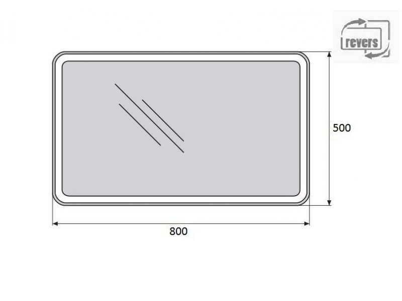 Купить Зеркало BelBagno SPC-MAR-500-800-LED-BTN 50 x 80 см со встроенным светильником и кнопочным выключателем