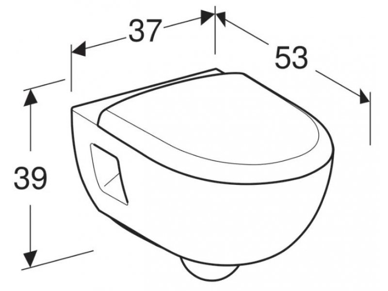 Купить Инсталляция Geberit с безободковым унитазом Geberit Renova Compact, 500.103.DW.R, сиденье микролифт, комплект Идеальная пара