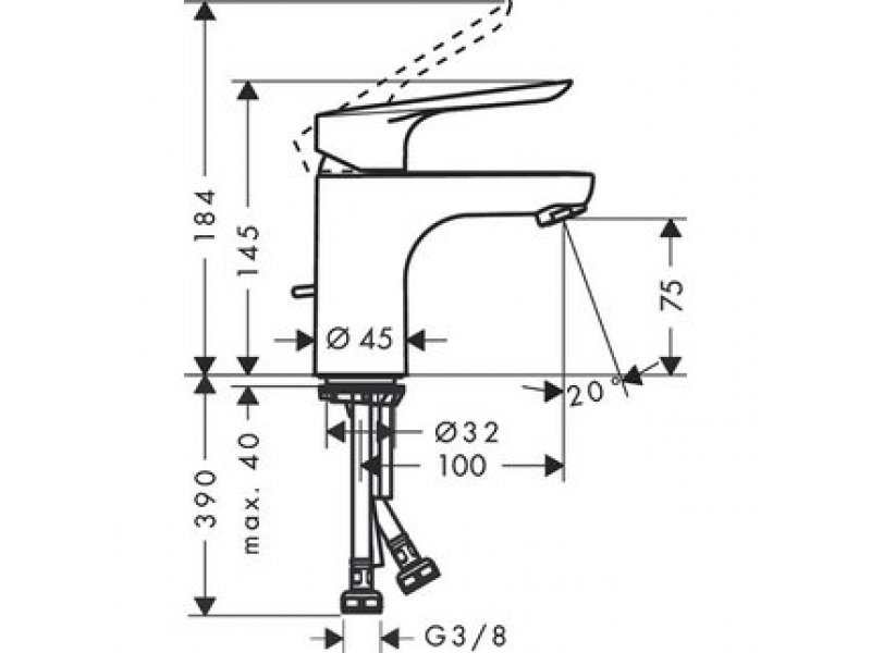 Купить Смеситель для раковины Hansgrohe Logis E 71160000