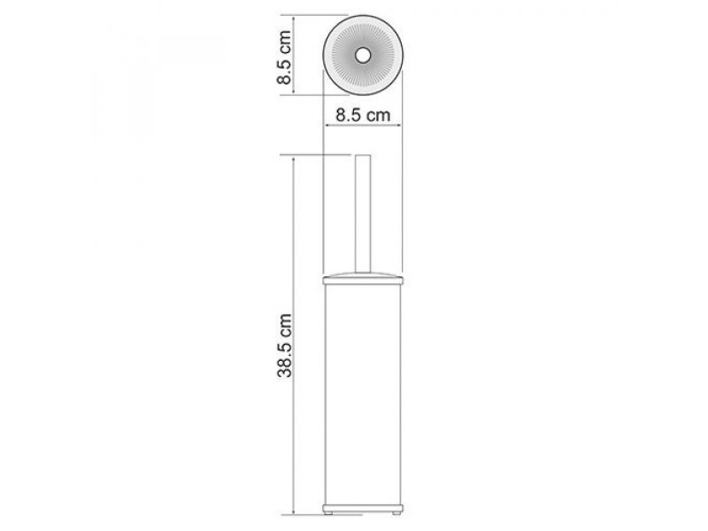 Купить Ершик для унитаза WasserKRAFT K-1027WHITE, напольный, белый/хром