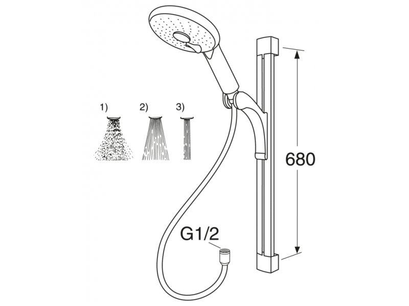 Купить Душевой гарнитур Gustavsberg Coloric GB41103390 23 цвет черный