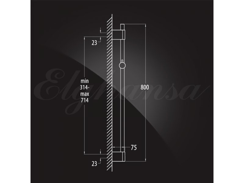 Купить Душевой гарнитур Elghansa SHOWER RAIL SB-91S 800 мм c мыльницей, хром