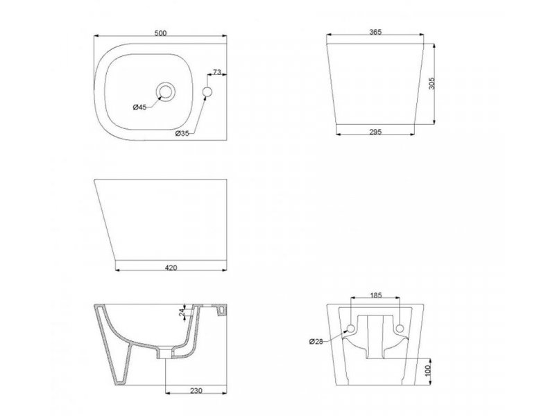 Купить Подвесное биде BelBagno, белое, BB120BH