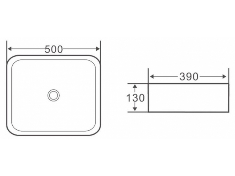 Купить Раковина BelBagno BB1304 накладная 50 х 39 х 13 см