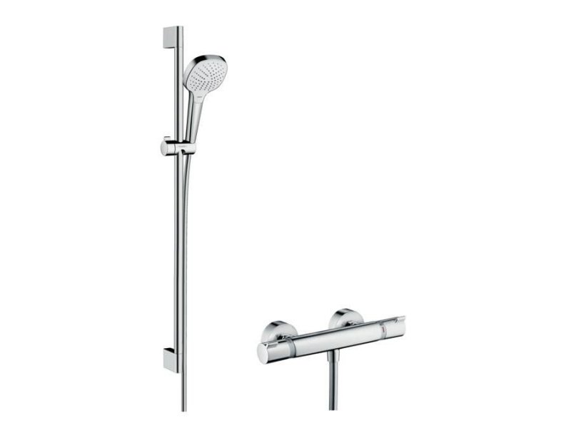 Купить Душевая система Hansgrohe Croma Select E Vario/ Ecostat Comfort Combi 27082400, штанга 90 см