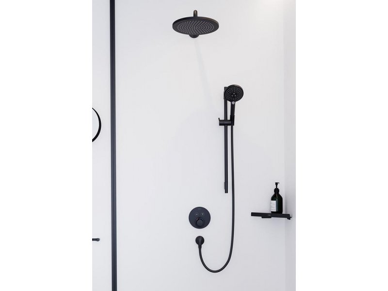 Купить Термостат Hansgrohe ShowerSelect S, чёрный матовый, 15743670