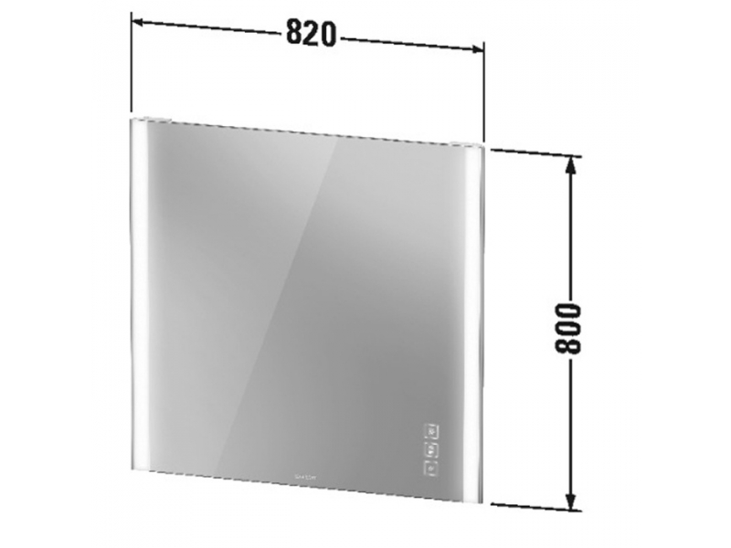 Купить Зеркало Duravit XViu XV70420B2B2 82 x 4 x 80 см с подсветкой, с эффектом Memory, черный матовый