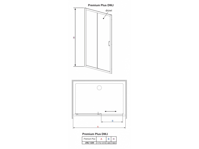 Купить Душевая дверь в нишу Radaway Premium Plus DWJ 33313-01 120 см