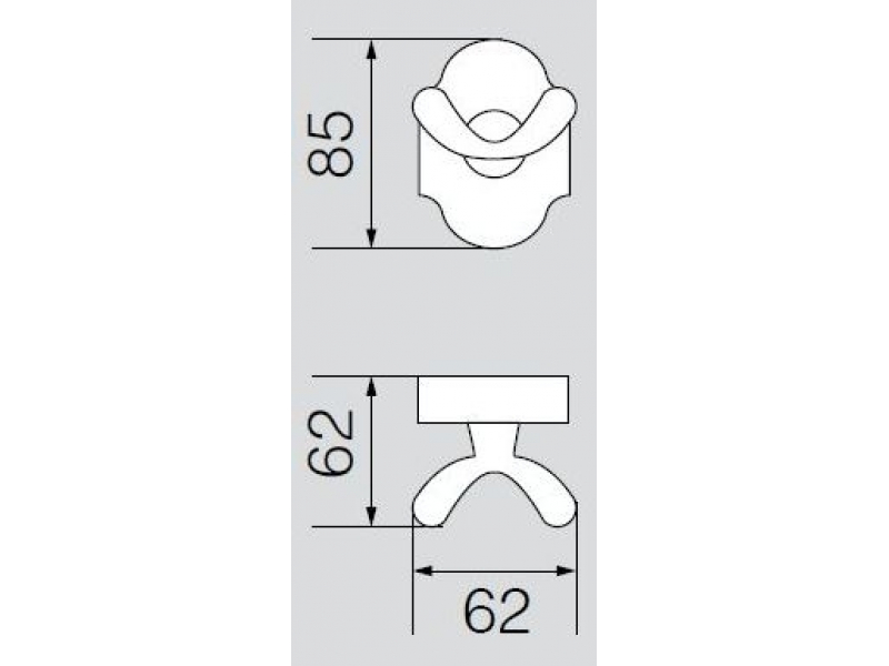 Купить Крючок двойной Veragio Stanford, бронза VR.STD-7732.BR