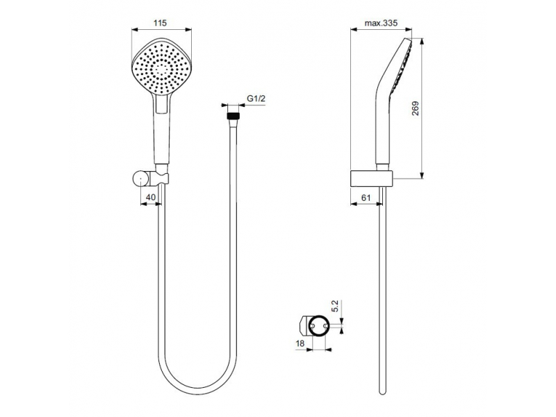 Купить Душевой гарнитур Ideal Standard Idealrain B2240AA