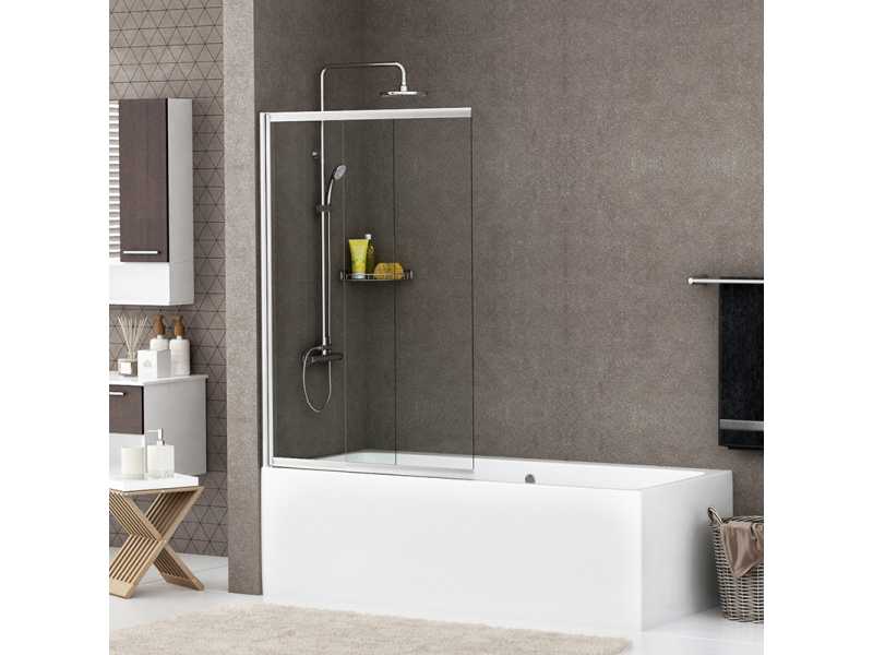 Купить Стеклянная шторка WasserKraft 48P01-80BLACK для душа, распашная, одностворчатая