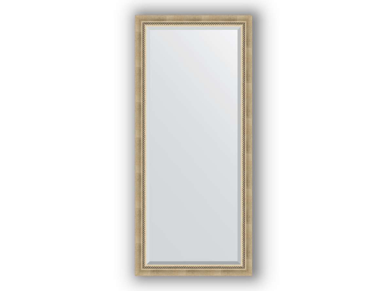 Купить Зеркало в багетной раме Evoform Exclusive BY 1202 73 x 163 см, состаренное серебро с плетением