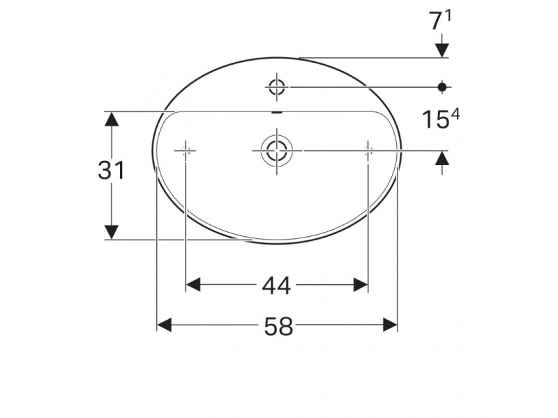 Купить Раковина Geberit Variform 500.772.01.2, 60 x 45 см, белая