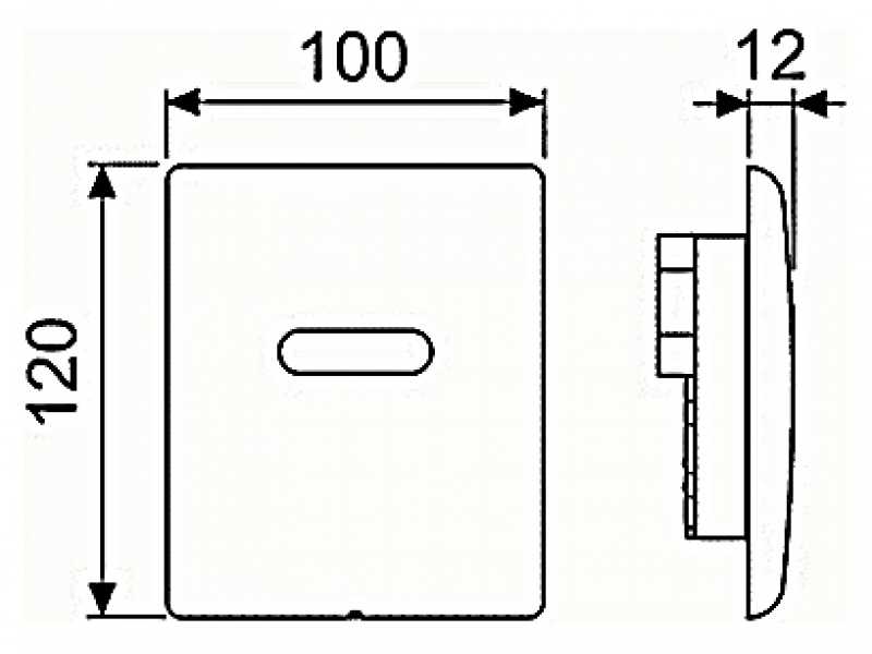 Купить Кнопка смыва TECE Planus Urinal 220/12 V 9242353, хром