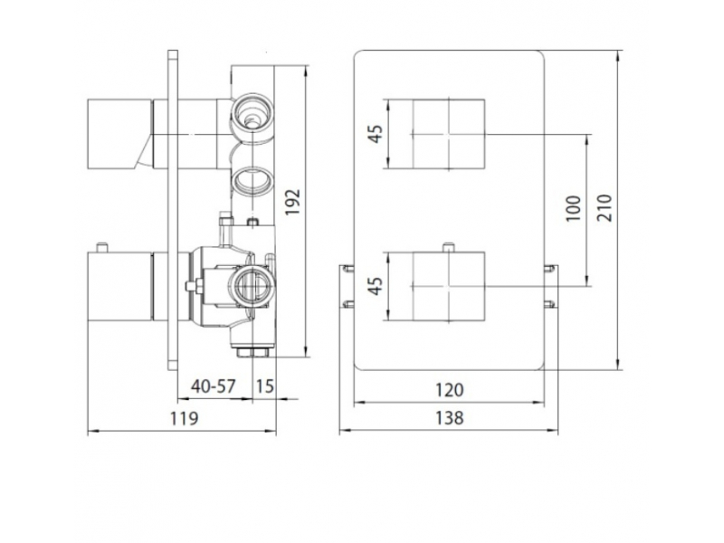 Купить Смеситель термостатический Bossini Cube Z00061.030