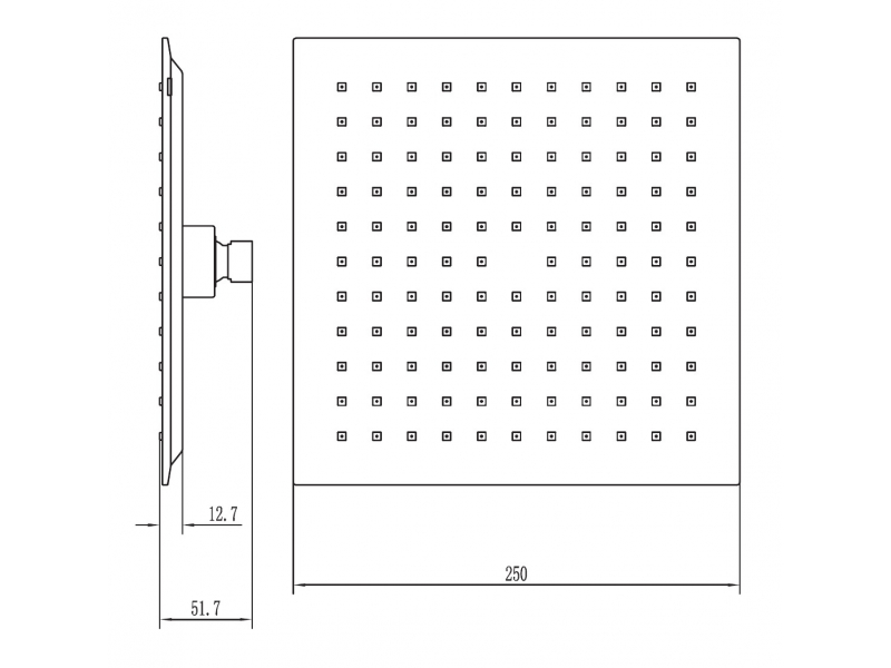 Купить Верхний душ Aquanet Static AF330-84-S250B, черный матовый, 261826