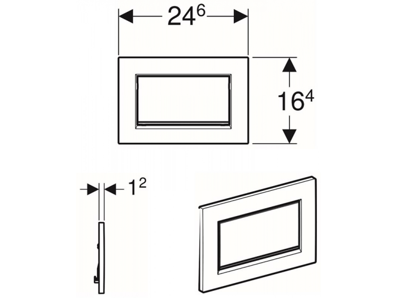 Купить Клавиша Geberit Sigma Type 30 115.893.JT.1, белый, смыв/стоп (не оставляет отпечатки пальцев)