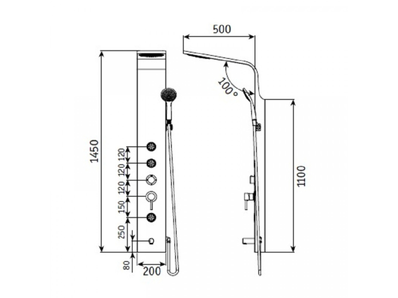 Купить Гидромассажная душевая панель RGW Shower Panels SP-05, цвет белый (21140105-03)