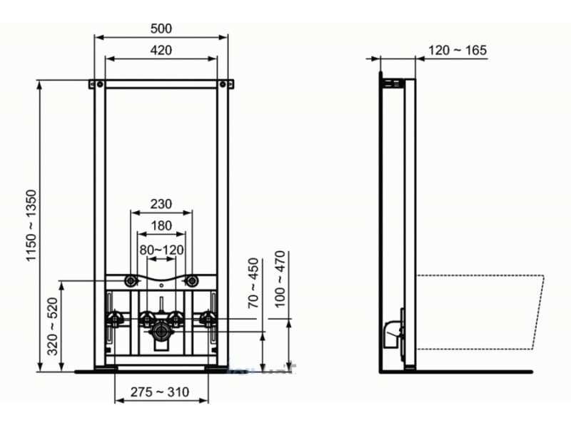 Купить Инсталляция Ideal Standard Prosys с биде Strada II, D387001, комплект