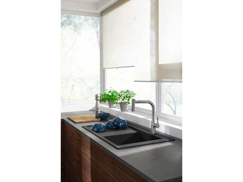 Купить Смеситель Hansgrohe Metris 220 73800800 для кухонной мойки, сталь