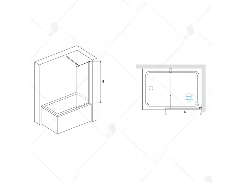 Купить Душевая шторка на ванну RGW SC-52, 35115206-11, 60 х 150 см, профиль - хром