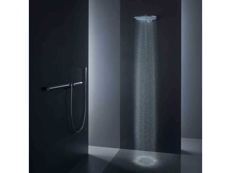 Купить Верхний душ Axor ShowerSolutions 26034000, 35,5x35,5 см, 1 режим струи, с держателем, хром