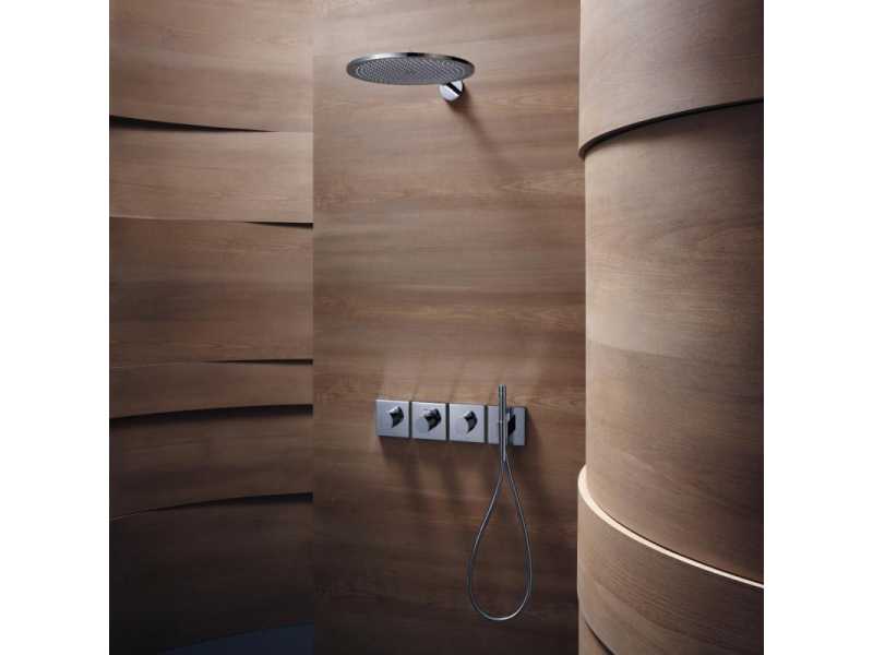 Купить Верхний душ Axor ShowerSolutions 26034000, 35,5x35,5 см, 1 режим струи, с держателем, хром
