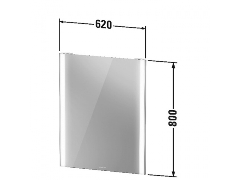 Купить Зеркало Duravit XViu XV70310B2B2 62 x 4 x 80 см с подсветкой, сенсорное управление, черный матовый