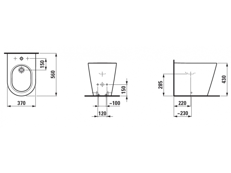 Купить Биде Laufen Kartell 8323310003021 напольное (8.3233.1.000.302.1)