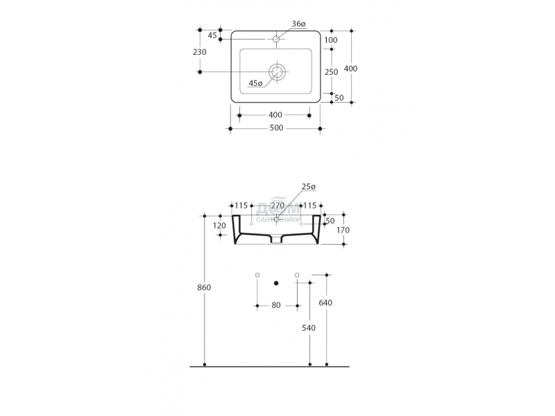 Купить Раковина Kerasan Ego 324101