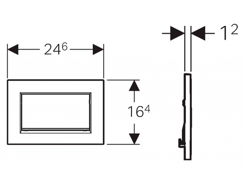 Купить Клавиша Geberit Sigma Type 30 115.883.KN.1, пластик, хром матовый/хром глянец