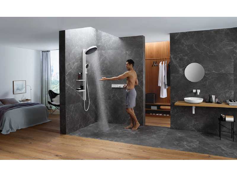 Купить Смеситель Hansgrohe RainSelect для душа, термостатический, черный матовый, 15380670