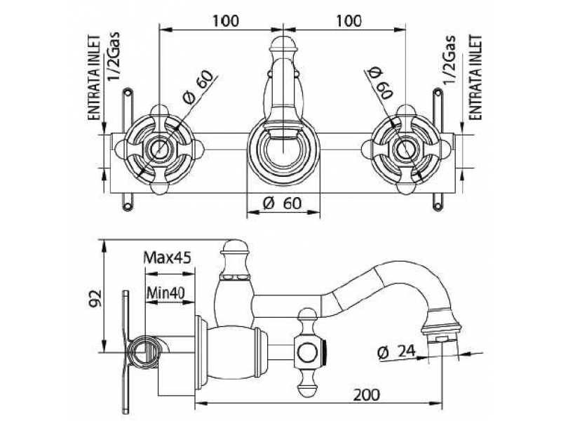 Купить Смеситель Bandini Antica 560820KK06 для раковины, золото