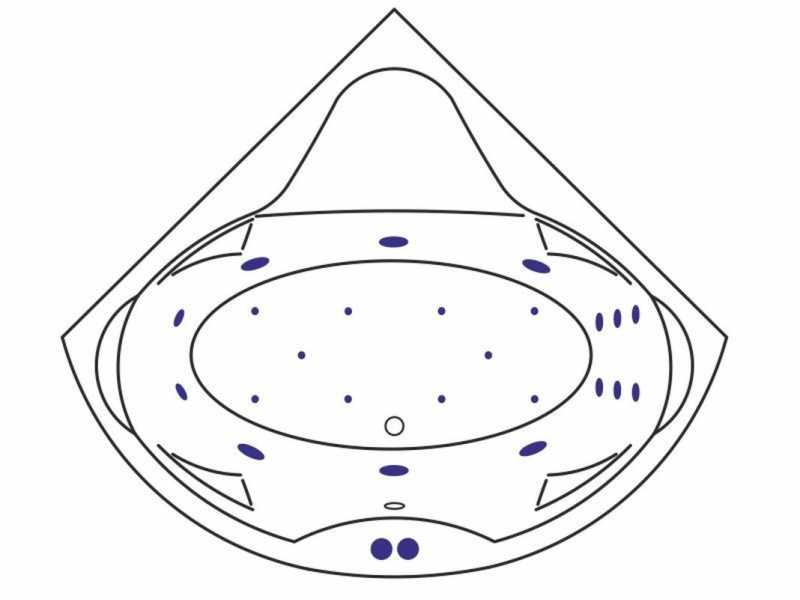 Купить Ванна гидромассажная Excellent Konsul 150 x 150 см, ULTRA, хром, каркас в подарок