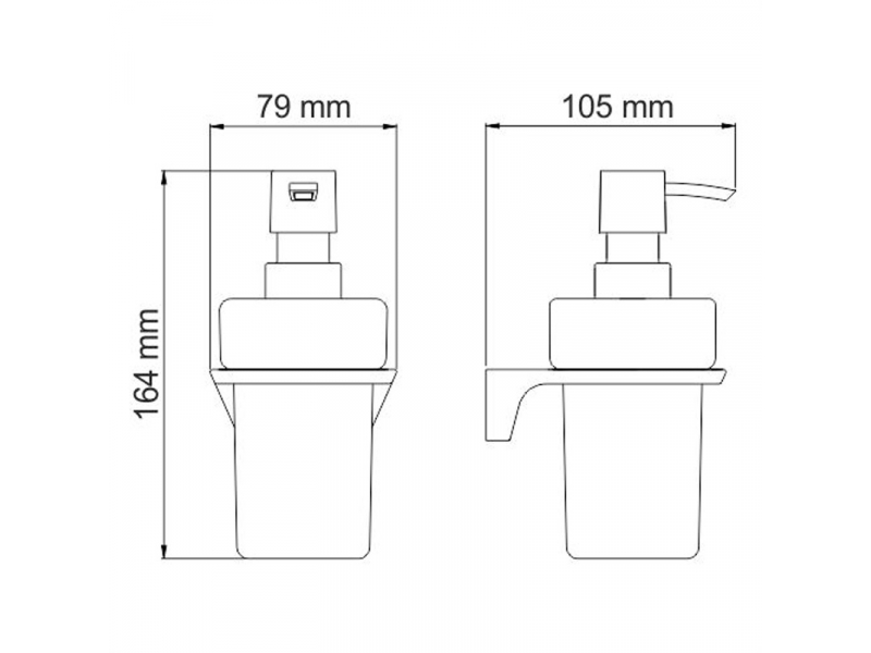 Купить Дозатор для жидкого мыла WasserKRAFT K-7299 стеклянный, 200 ml