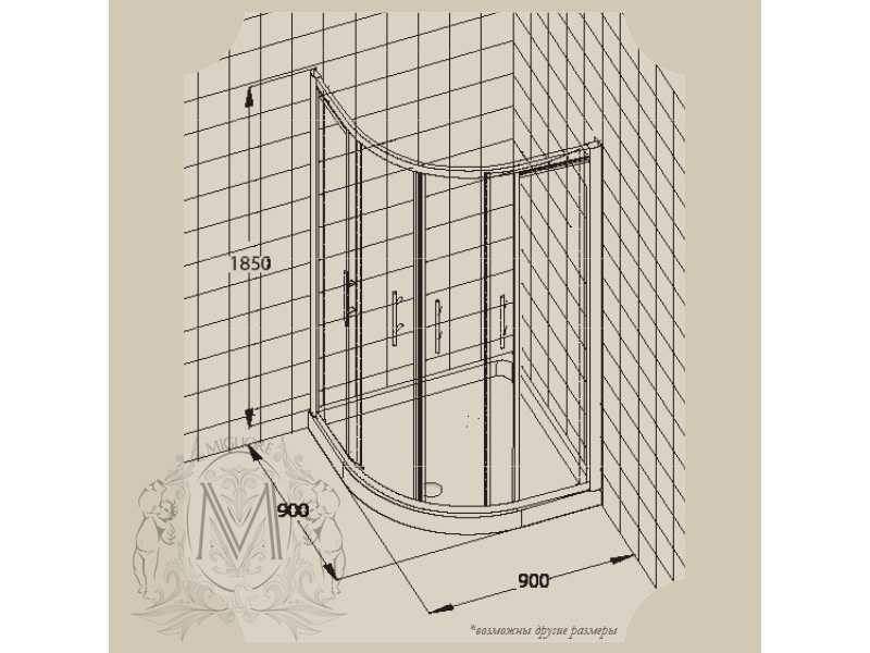 Купить Душевой уголок Migliore Aurelia, 90 х 90 х 185 см, стекло прозрачное