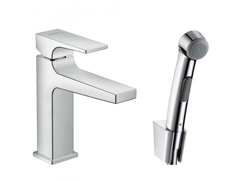Купить Смеситель Hansgrohe Metropol 32522000 для раковины с гигиеническим душем