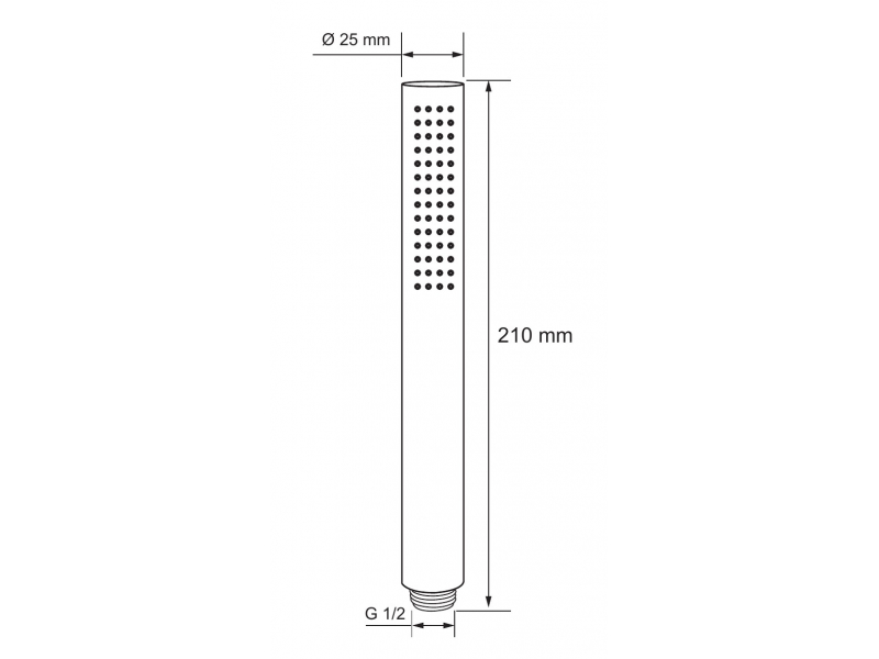 Купить Душевая лейка Aquanet AF000-14B, 1 режим, черный матовый, 261832