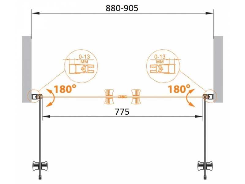 Купить Душевая дверь Cezares ECO-B-2-90-Cr, 90 см