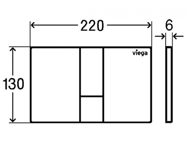 Купить Клавиша смыва Viega Prevista Visign for Style 24 мод. 8614.1, черный RAL 9005, 773304