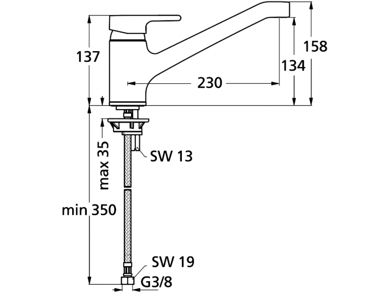 Купить Смеситель Ideal Standard Active B8079AA для кухни